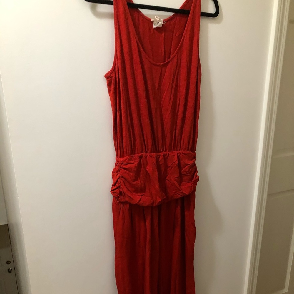 Joie red tank top maxi dress